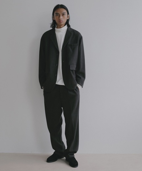 BAYFLOW(ベイフロー)の「【EF(エフ)】ウールライクジャージスラックス(MEN)(スラックス・メンズ・ダークグレー/ブラウン・MEDIUM/LARGE)」の4枚目の写真