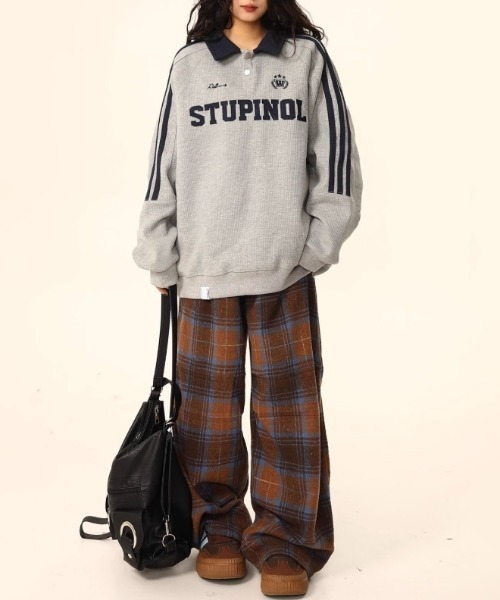 Vipoa（ヴィポア）の「American college polo sweat（スウェット・レディース・グレー/レッド/ネイビー・FREE）」の8枚目の写真