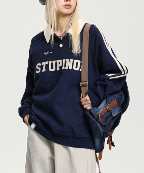 Vipoa（ヴィポア）の「American college polo sweat（スウェット・レディース・グレー/レッド/ネイビー・FREE）」の10枚目の写真