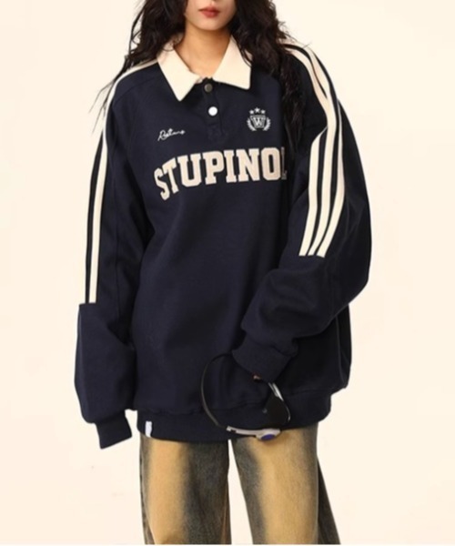 Vipoa（ヴィポア）の「American college polo sweat（スウェット・レディース・グレー/レッド/ネイビー・FREE）」の11枚目の写真