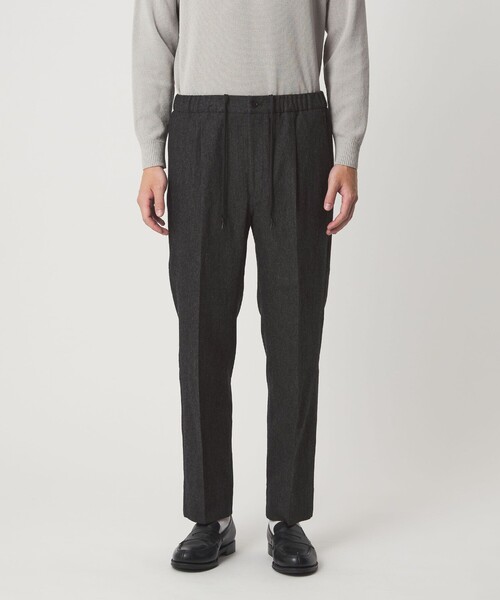 green label relaxing（グリーンレーベルリラクシング）の「DC W/LI デニムライク ワイド 1プリーツ イージーパンツ（スラックス・メンズ・ネイビー/ダークグレー・XL/S/M/L）」の7枚目の写真