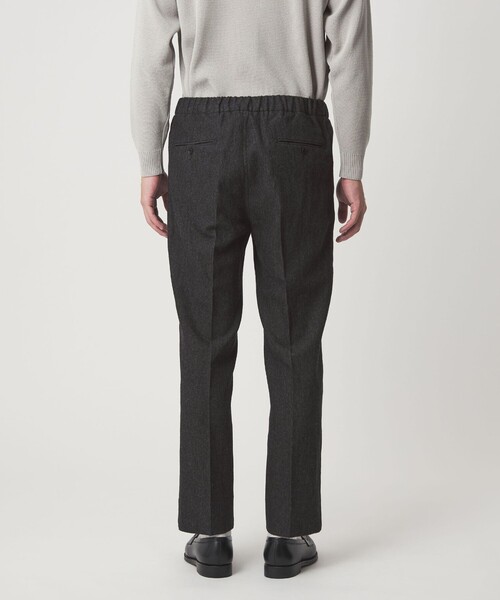 green label relaxing（グリーンレーベルリラクシング）の「DC W/LI デニムライク ワイド 1プリーツ イージーパンツ（スラックス・メンズ・ネイビー/ダークグレー・XL/S/M/L）」の9枚目の写真