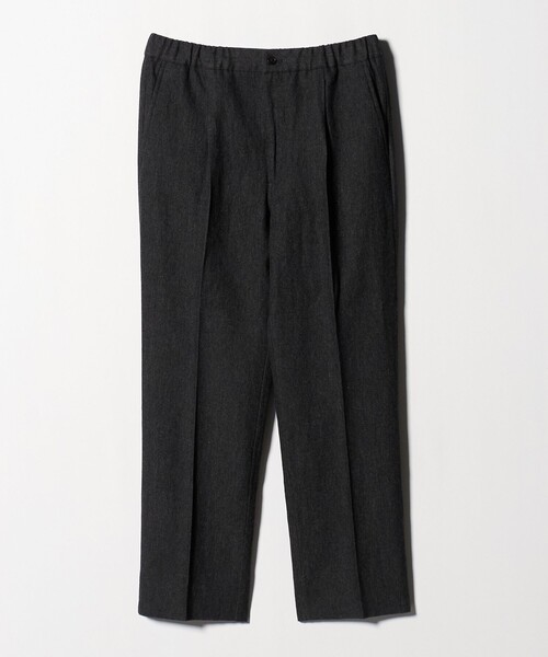 green label relaxing（グリーンレーベルリラクシング）の「DC W/LI デニムライク ワイド 1プリーツ イージーパンツ（スラックス・メンズ・ネイビー/ダークグレー・XL/S/M/L）」の12枚目の写真