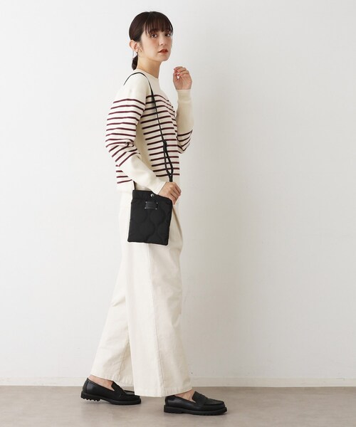 Dessin（デッサン）の「中綿キルティングMINIショルダー（ショルダーバッグ・レディース・ブラック/オフホワイト/ブラウン系・00）」の5枚目の写真