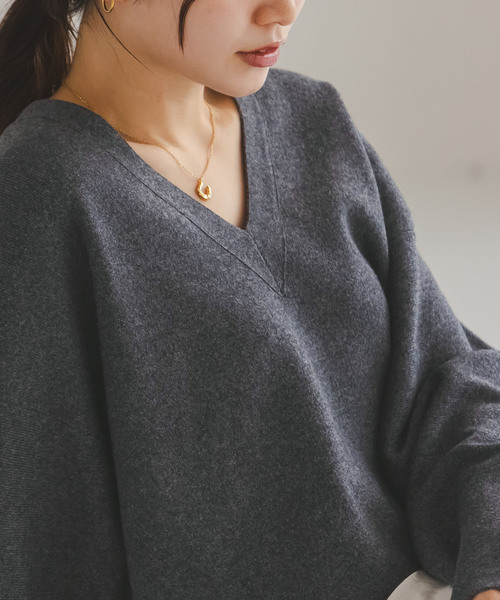 セール】《追加》カシミヤMIXスムースVプルオーバー（ニット/セーター