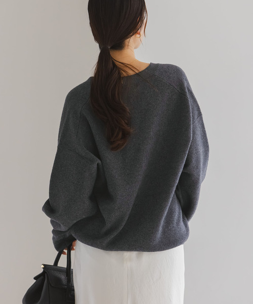 セール】《追加》カシミヤMIXスムースVプルオーバー（ニット/セーター
