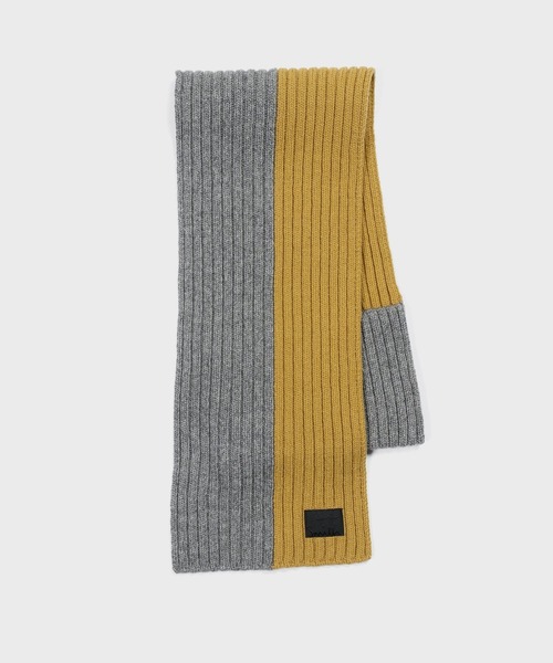 Paul Smith（ポールスミス）の「“Cropped Logo” バイカラー ショートマフラー【250426 ECSKN】（マフラー・メンズ・ネイビー/ダークグレー/マルーン・FREE）」の4枚目の写真