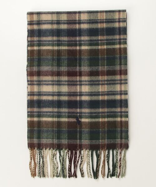 Ralph Lauren カシミヤ 100%チェックマフラー セール】チェック ウールカシミヤ マフラー（マフラー）｜POLO RALPH