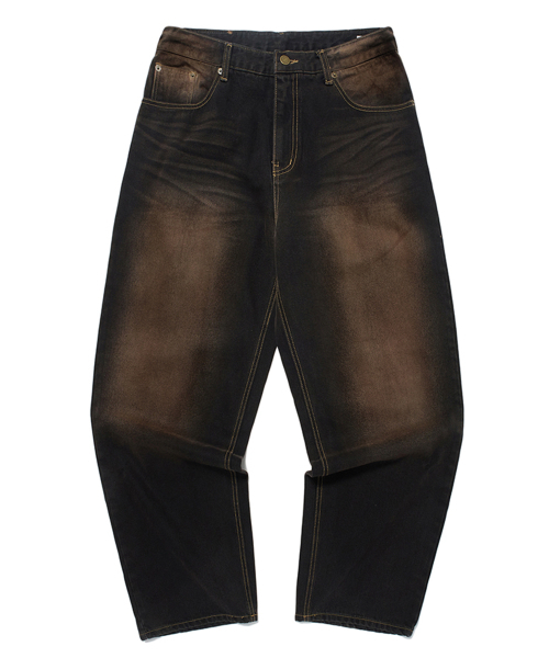 WKNDRS(ウィーキャンドース)の「VINTAGE WASH DENIM PANTS (D.BLACK)(デニムパンツ・レディース・その他・MEDIUM/LARGE/X-LARGE)」の1枚目の写真