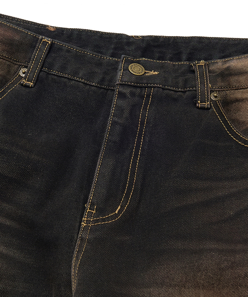 WKNDRS(ウィーキャンドース)の「VINTAGE WASH DENIM PANTS (D.BLACK)(デニムパンツ・レディース・その他・MEDIUM/LARGE/X-LARGE)」の3枚目の写真