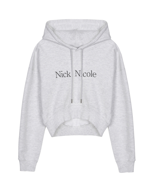 NICK&NICOLE(ニックアンドニコール)の「NICOLE LOGO CROP HOODY_MELANGE(パーカー・レディース・その他・FREE)」の1枚目の写真