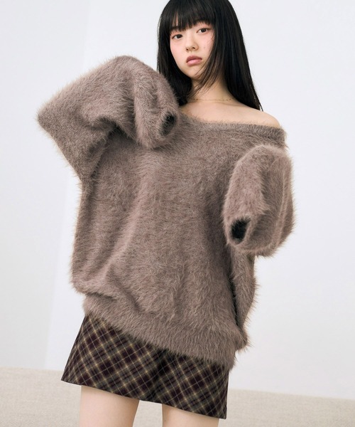 Heather（ヘザー）の「マルチWAYフェザーニット　620339（ニット/セーター・レディース・ピンク/アイボリー/ブルー/ブラウン・FREE）」の18枚目の写真