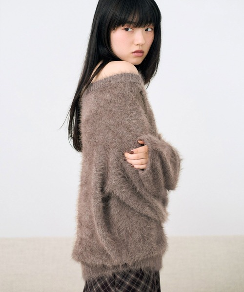Heather（ヘザー）の「マルチWAYフェザーニット　620339（ニット/セーター・レディース・ピンク/アイボリー/ブルー/ブラウン・FREE）」の20枚目の写真