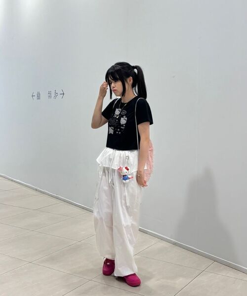 THE GREEN LAB（ザグリーンラボ）の「メタル装飾ストリングジョガーパンツ[ホワイト]（スウェットパンツ・レディース・その他・FREE）」の6枚目の写真