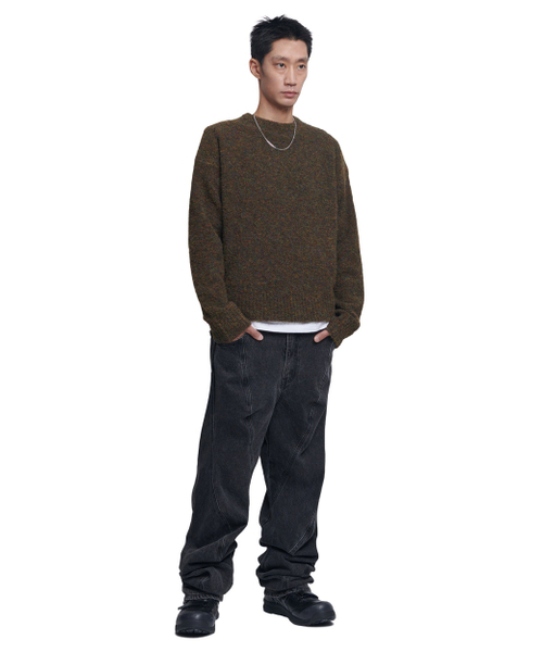 NOMANUAL(NOMANUAL)の「REVERSIBLE WOOL HAIRY KNIT - MOSS(ニット/セーター・レディース・その他・SMALL/FREE)」の3枚目の写真