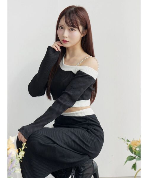 EATME(イートミー)の「【SETUP】バイカラータイトスカート(スカート・レディース・ピンク/グレー/ブラック・FREE)」の8枚目の写真