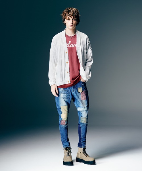 glamb（グラム）の「Unplugged Poly Denim / アンプラグドポリーデニム（デニムパンツ・メンズ・ブラック/マルチ/インディゴブルー・S/M/L）」の17枚目の写真