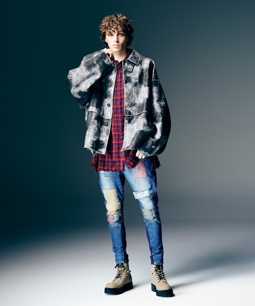 glamb（グラム）の「Unplugged Poly Denim / アンプラグドポリーデニム（デニムパンツ・メンズ・ブラック/マルチ/インディゴブルー・S/M/L）」の22枚目の写真