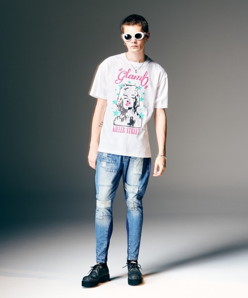 glamb（グラム）の「Unplugged Poly Denim / アンプラグドポリーデニム（デニムパンツ・メンズ・ブラック/マルチ/インディゴブルー・S/M/L）」の13枚目の写真