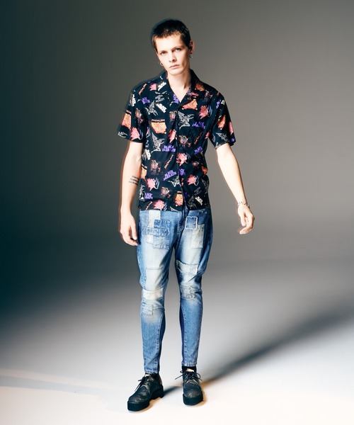 glamb（グラム）の「Unplugged Poly Denim / アンプラグドポリーデニム（デニムパンツ・メンズ・ブラック/マルチ/インディゴブルー・S/M/L）」の11枚目の写真