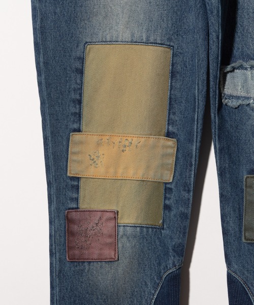 新品タグ付◆ glamb グラム　サルエルパンツ　Unplugged denim Unplugged rib denim / アンプラグドリブデニム（デニムパンツ