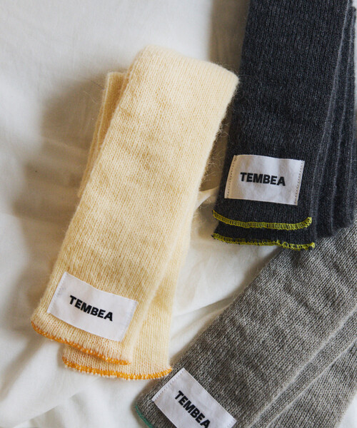 TEMBEA（テンベア）の「TEMBEA × FREAK'S STORE/テンベア × フリークスストア 別注MUFFLER HALF MOHAIR 別注モヘア ハーフ マフラー（マフラー・メンズ・ナチュラル/ライトグレー/チャコールグレー・ONE SIZE）」の3枚目の写真