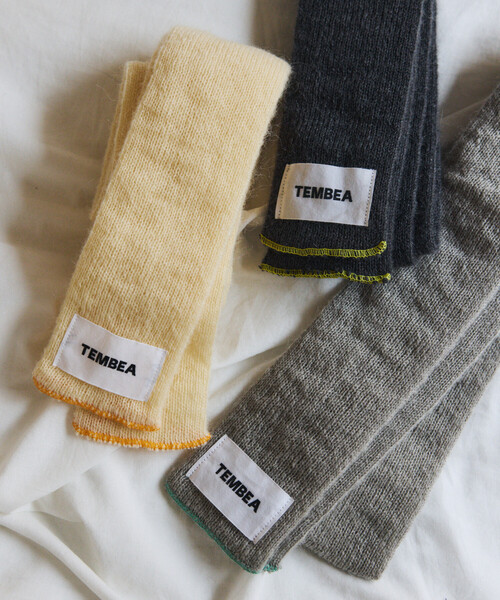 TEMBEA（テンベア）の「TEMBEA × FREAK'S STORE/テンベア × フリークスストア 別注MUFFLER HALF MOHAIR 別注モヘア ハーフ マフラー（マフラー・メンズ・ナチュラル/ライトグレー/チャコールグレー・ONE SIZE）」の4枚目の写真
