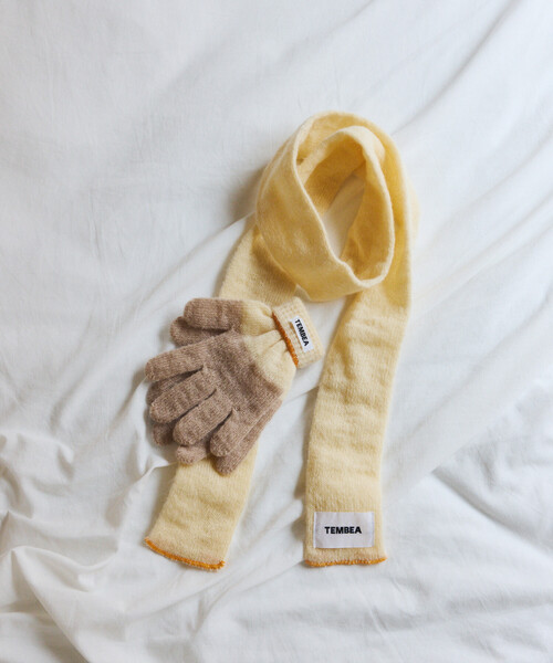 TEMBEA（テンベア）の「TEMBEA × FREAK'S STORE/テンベア × フリークスストア 別注MUFFLER HALF MOHAIR 別注モヘア ハーフ マフラー（マフラー・メンズ・ナチュラル/ライトグレー/チャコールグレー・ONE SIZE）」の8枚目の写真