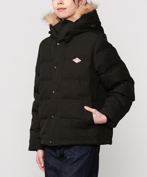 DANTON | ポリエステルタッサー ファーフード ダウンジャケット WOMEN