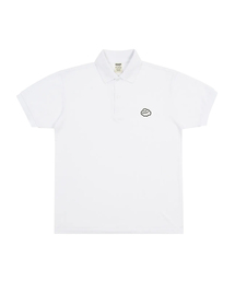 GRAVER（グレーバー）の「[UNISEX] CLOUD SMILE EMBROIDERED WHITE CLIP PIQUE SHORT SLEEVE T-SHIRT_WHITE（ポロシャツ・メンズ）」