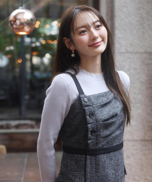 PROPORTION BODY DRESSING（プロポーションボディドレッシング）の「アシメタックジャンスカ / 1216140005（ワンピース・レディース・ブラック/グレー・SMALL/P/S/MEDIUM）」の4枚目の写真