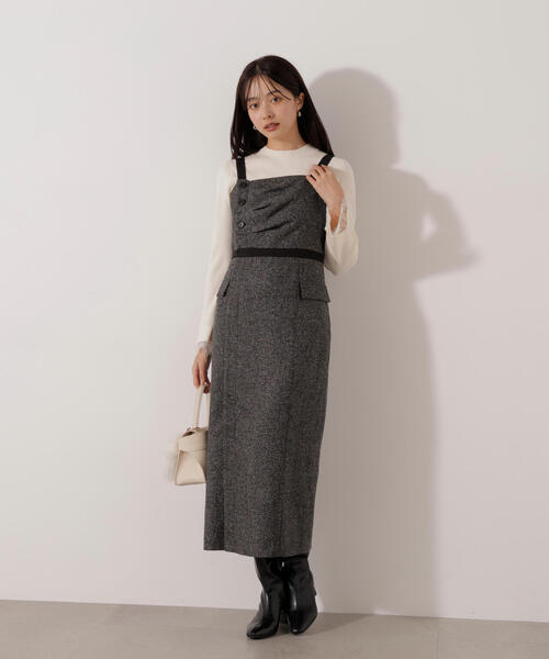 PROPORTION BODY DRESSING（プロポーションボディドレッシング）の「アシメタックジャンスカ / 1216140005（ワンピース・レディース・ブラック/グレー・SMALL/P/S/MEDIUM）」の5枚目の写真