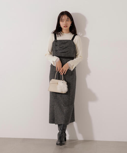 PROPORTION BODY DRESSING（プロポーションボディドレッシング）の「アシメタックジャンスカ / 1216140005（ワンピース・レディース・ブラック/グレー・SMALL/P/S/MEDIUM）」の7枚目の写真