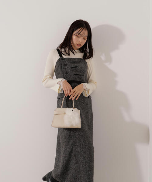 PROPORTION BODY DRESSING（プロポーションボディドレッシング）の「アシメタックジャンスカ / 1216140005（ワンピース・レディース・ブラック/グレー・SMALL/P/S/MEDIUM）」の9枚目の写真