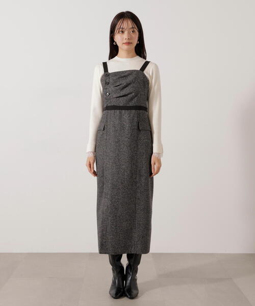 PROPORTION BODY DRESSING（プロポーションボディドレッシング）の「アシメタックジャンスカ / 1216140005（ワンピース・レディース・ブラック/グレー・SMALL/P/S/MEDIUM）」の11枚目の写真