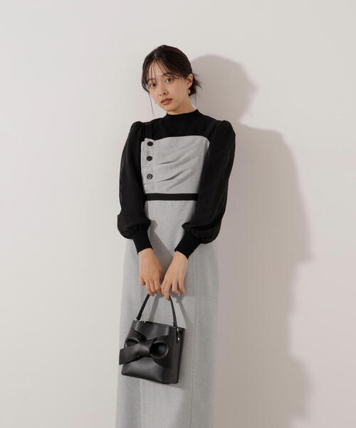 PROPORTION BODY DRESSING（プロポーションボディドレッシング）の「アシメタックジャンスカ / 1216140005（ワンピース・レディース・ブラック/グレー・SMALL/P/S/MEDIUM）」の21枚目の写真