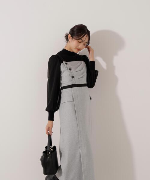 PROPORTION BODY DRESSING(プロポーションボディドレッシング)の「アシメタックジャンスカ / 1216140005(ワンピース・レディース・ブラック/グレー・MEDIUM/P/S/SMALL)」の9枚目の写真