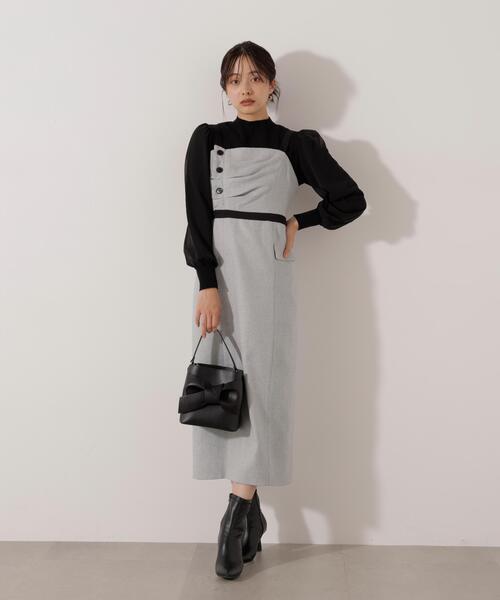 PROPORTION BODY DRESSING(プロポーションボディドレッシング)の「アシメタックジャンスカ / 1216140005(ワンピース・レディース・ブラック/グレー・MEDIUM/P/S/SMALL)」の8枚目の写真