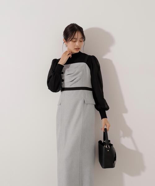 PROPORTION BODY DRESSING(プロポーションボディドレッシング)の「アシメタックジャンスカ / 1216140005(ワンピース・レディース・ブラック/グレー・MEDIUM/P/S/SMALL)」の6枚目の写真