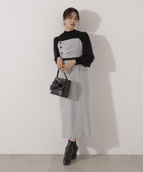 PROPORTION BODY DRESSING(プロポーションボディドレッシング)の「アシメタックジャンスカ / 1216140005(ワンピース・レディース・ブラック/グレー・MEDIUM/P/S/SMALL)」の5枚目の写真