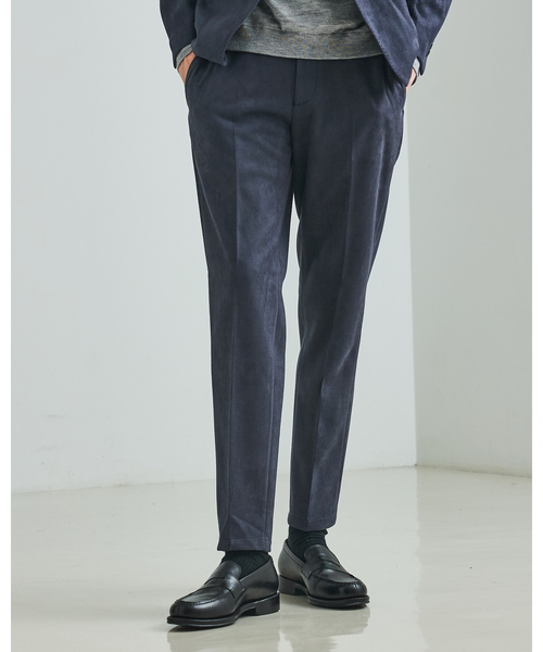 DESIGNWORKS(デザインワークス)の「【セットアップ対応】ストレッチスエード スラックス / トラウザーズ(スラックス・メンズ・ブラウン/ネイビー/グレー・44/50/46/48)」の2枚目の写真