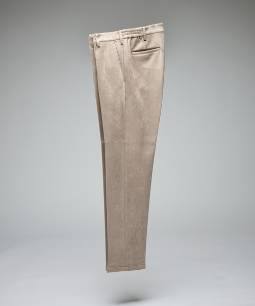 DESIGNWORKS(デザインワークス)の「【セットアップ対応】ストレッチスエード スラックス / トラウザーズ(スラックス・メンズ・ブラウン/ネイビー/グレー・44/50/46/48)」の3枚目の写真