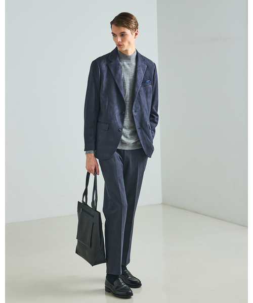 DESIGNWORKS(デザインワークス)の「【セットアップ対応】ストレッチスエード スラックス / トラウザーズ(スラックス・メンズ・ブラウン/ネイビー/グレー・44/50/46/48)」の4枚目の写真