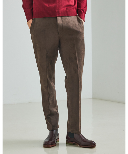 DESIGNWORKS(デザインワークス)の「【セットアップ対応】ストレッチスエード スラックス / トラウザーズ(スラックス・メンズ・ブラウン/ネイビー/グレー・44/50/46/48)」の14枚目の写真