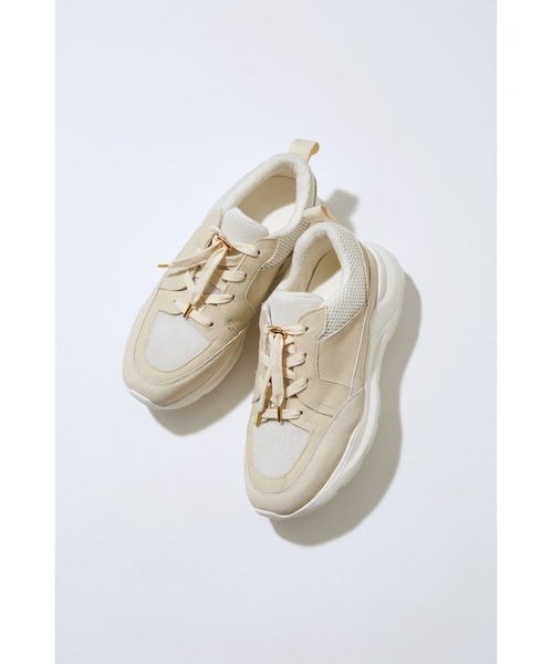 Mazell（マゼル）の「Mazell / 厚底ウォームスニーカー【一部店舗限定サイズ】（スニーカー・レディース・オフホワイト/ブラック・S/LL/M/L）」の18枚目の写真