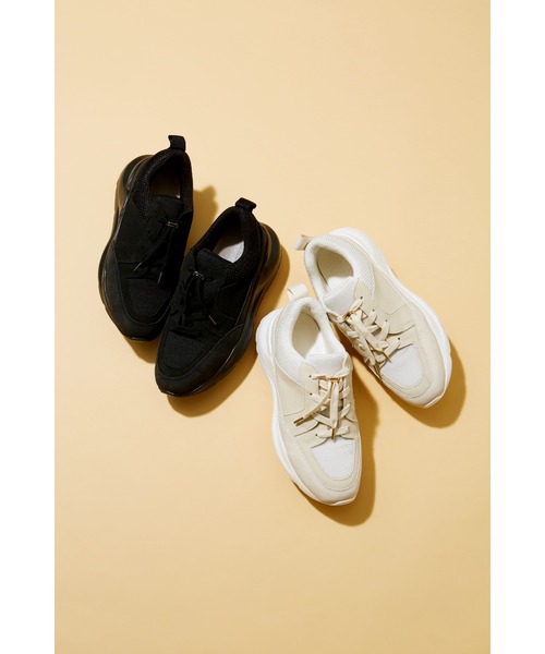 Mazell（マゼル）の「Mazell / 厚底ウォームスニーカー【一部店舗限定サイズ】（スニーカー・レディース・オフホワイト/ブラック・S/LL/M/L）」の20枚目の写真