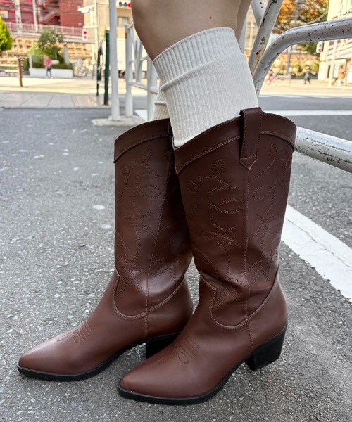 INGNI（イング）の「ウエスタンブーツ（ブーツ・レディース・ブラウン/ブラック・M/L）」の9枚目の写真