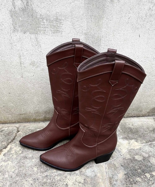 INGNI（イング）の「ウエスタンブーツ（ブーツ・レディース・ブラウン/ブラック・M/L）」の10枚目の写真