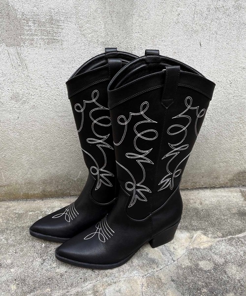 INGNI（イング）の「ウエスタンブーツ（ブーツ・レディース・ブラウン/ブラック・M/L）」の7枚目の写真