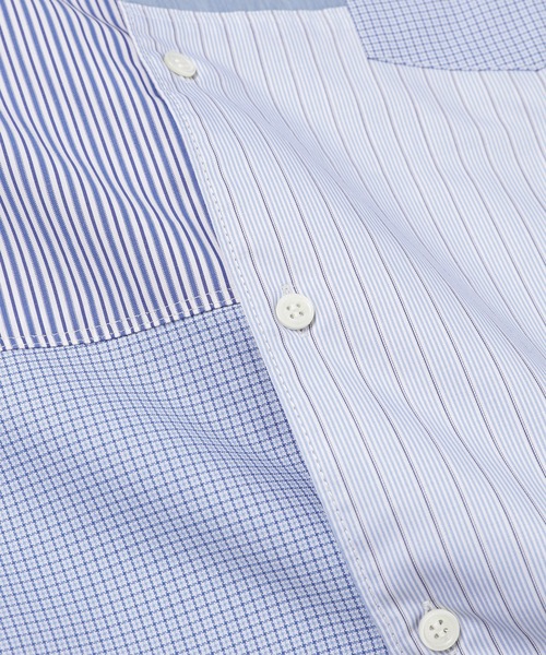 PATCHWORK COTTON STRIPE SHIRTS（シャツ/ブラウス）｜COMME des